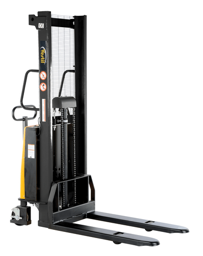 Centerline Dynamics Stackers Vestil Steel Fixed Stacker with Powered Lift 63 In. Raised Height 2,000 Lb. Capacity