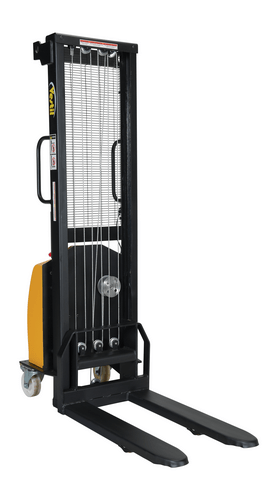Centerline Dynamics Stackers Vestil Steel Stacker with Fixed DC Powered Winch 770 Lb. Capacity
