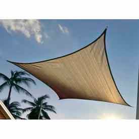 ShadeLogic® Sun Shade Sail, Square 16 Ft. X 16 Ft. Heavyweight, Sand ...