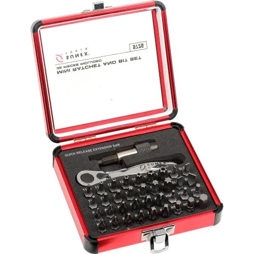 Sunex Tools 9726 38 PC. Mini Ratchet & Bit Set W/ Aluminum Case ...