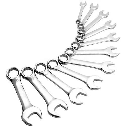 Centerline Dynamics Sunex Tools Sunex Tools 9930 11 PC. Full Polish 3/8"-1" SAE Stubby Combination Wrench Set W/ Carry Case