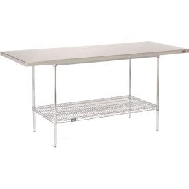 Centerline Dynamics Table BK Resource Stainless Steel Top Wire Work Table 72"W x 30"D