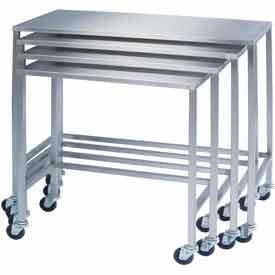 Center Line Table Lakeside® Stainless Steel Mobile Nesting Instrument Table, 32 x 16 ...