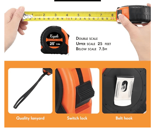 Centerline Dynamics Tape Measure 25 Feet Retractable