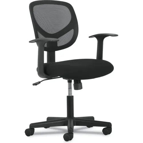 Centerline Dynamics Task & Desk Chairs 1-Oh-Two Mid-Back Task Chairs, 250 Lbs. Cap., Black Seat, Black Frame