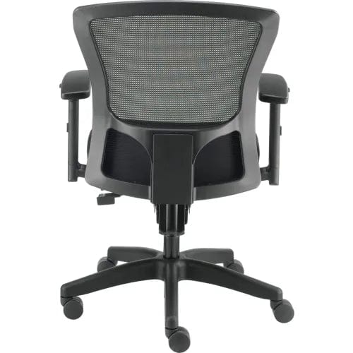 Centerline Dynamics Task & Desk Chairs 24 Hour Mesh Back Chair w/ Mid Back & Adjustable Arms, Fabric, Black