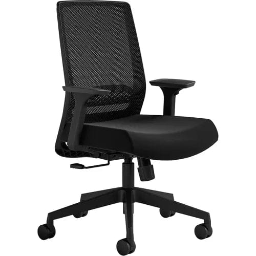 Centerline Dynamics Task & Desk Chairs Basic Task Chair, High Back, 18" - 22"H Seat, Black