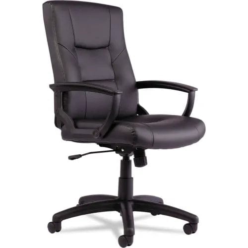 Centerline Dynamics Task & Desk Chairs Executive Leather Chair with Swivel - High Back - Black - YR Series