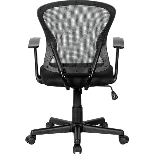 Centerline Dynamics Task & Desk Chairs Mesh Back Office Chair, Fabric Seat, Black