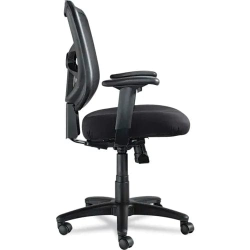 Centerline Dynamics Task & Desk Chairs Mesh Chair with Swivel/Tilt - Fabric - Mid Back - Black - Elusion Series