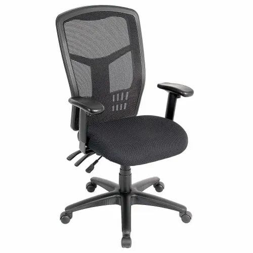 Centerline Dynamics Task & Desk Chairs Mesh Office Chair with High Back & Adjustable Arms, Fabric, Black