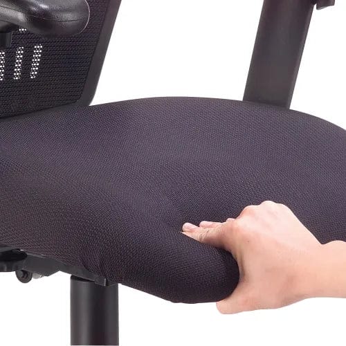 Centerline Dynamics Task & Desk Chairs Mesh Office Chair with High Back & Adjustable Arms, Fabric, Black