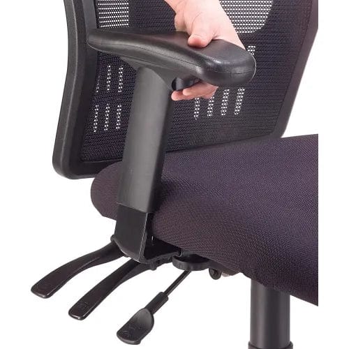 Centerline Dynamics Task & Desk Chairs Mesh Office Chair with High Back & Adjustable Arms, Fabric, Black