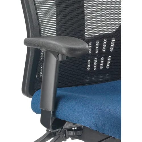 Centerline Dynamics Task & Desk Chairs Mesh Office Chair With High Back & Adjustable Arms, Fabric, Blue