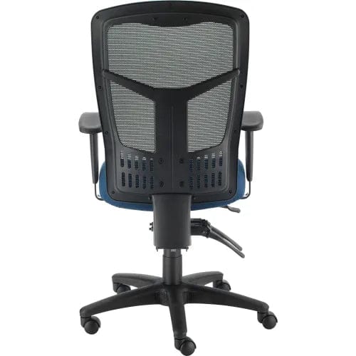 Centerline Dynamics Task & Desk Chairs Mesh Office Chair With High Back & Adjustable Arms, Fabric, Blue