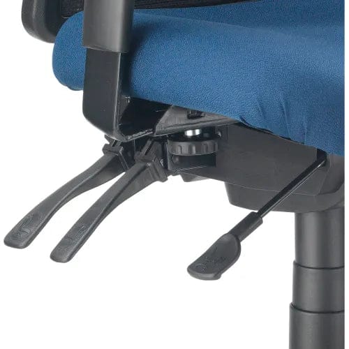 Centerline Dynamics Task & Desk Chairs Mesh Office Chair With High Back & Adjustable Arms, Fabric, Blue