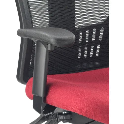 Centerline Dynamics Task & Desk Chairs Mesh Office Chair With High Back & Adjustable Arms, Fabric, Red