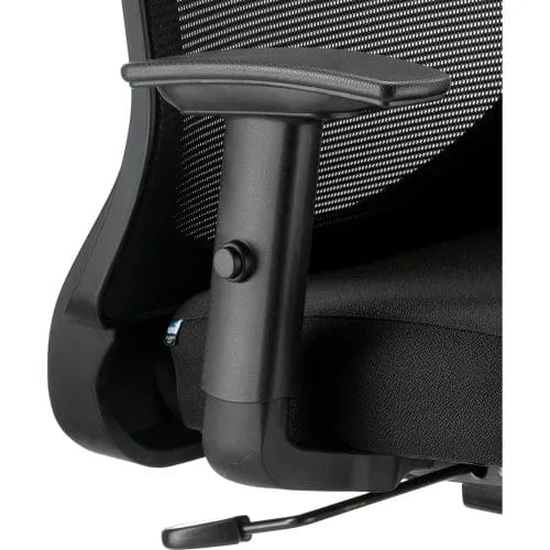 Centerline Dynamics Task & Desk Chairs Mesh Office Chair With Mid Back & Adjustable Arms, Fabric, Black