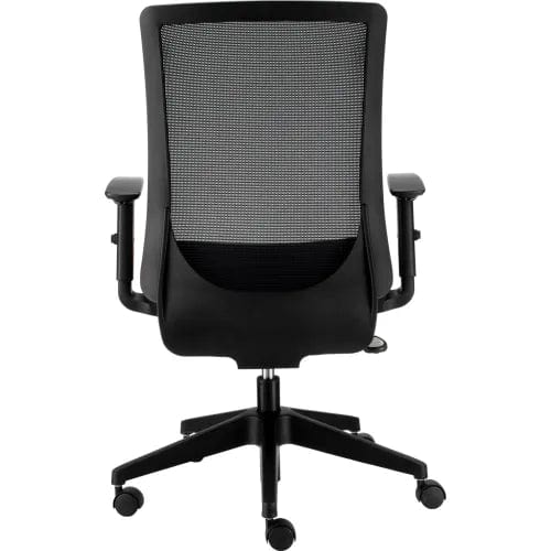 Centerline Dynamics Task & Desk Chairs Mesh Office Chair With Mid Back & Adjustable Arms, Fabric, Black