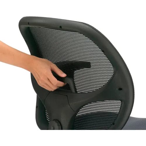 Centerline Dynamics Task & Desk Chairs Mesh Office Chair With Mid Back & Adjustable Arms, Fabric, Gray