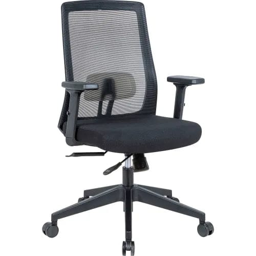 Centerline Dynamics Task & Desk Chairs Mesh Task Chair with Seat Slider, Fabric, Black