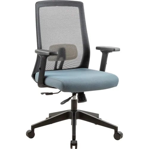 Centerline Dynamics Task & Desk Chairs Mesh Task Chair with Seat Slider, Fabric, Ocean Blue