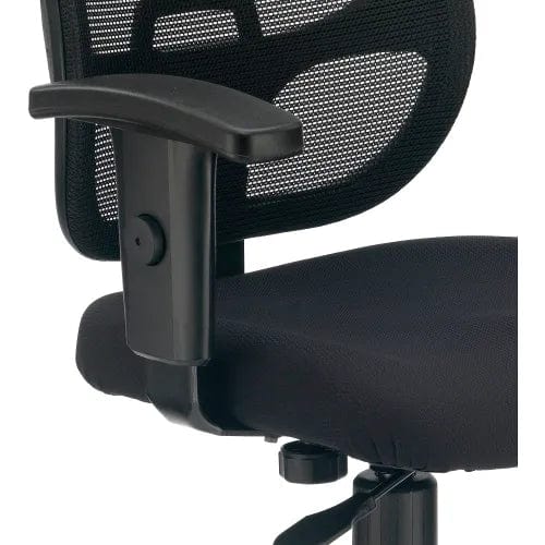 Centerline Dynamics Task & Desk Chairs Office Chair With Mid Back & Adjustable Arms, Black, Black