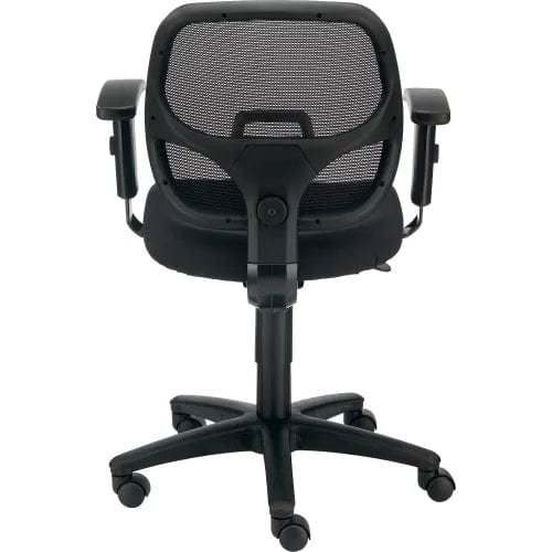 Centerline Dynamics Task & Desk Chairs Office Chair With Mid Back & Adjustable Arms, Black, Black