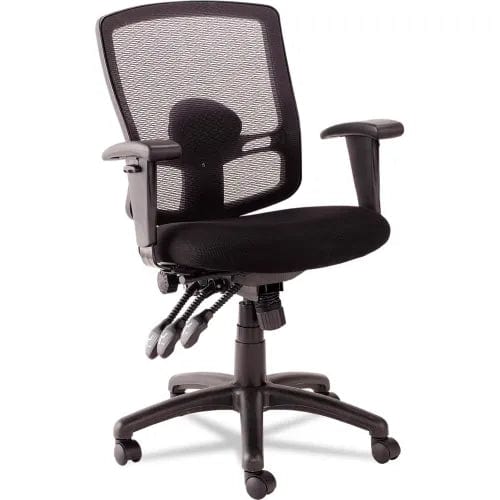 Centerline Dynamics Task & Desk Chairs Petite Mesh Office Chair - Fabric - Mid Back - Black - Etros Series