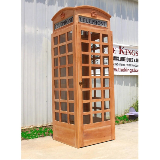 Centerline Dynamics Telephone Booth British Style Unfinished Wood Telephone Booth or Call Box