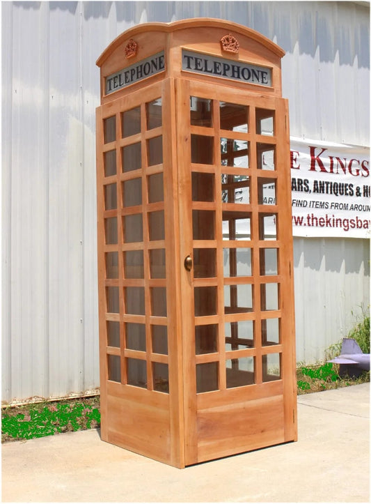 Centerline Dynamics Telephone Booth British Style Unfinished Wood Telephone Booth or Call Box