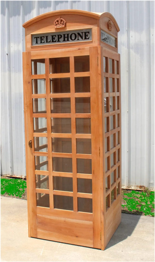 Centerline Dynamics Telephone Booth British Style Unfinished Wood Telephone Booth or Call Box