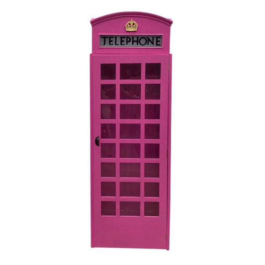 Centerline Dynamics Telephone Booth Red Hot Pink British Wood Telephone Phone Booth English Like Cast Iron