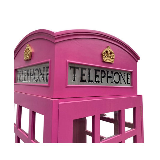 Centerline Dynamics Telephone Booth Red Hot Pink British Wood Telephone Phone Booth English Like Cast Iron