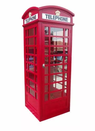 Centerline Dynamics Telephone Booth Replica London Red Telephone Booth Solid Kiln Dried Mahogany Wood