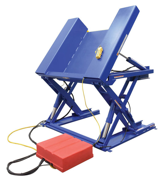 Centerline Dynamics Tilters Vestil Steel Electric Hydraulic Ground Lift Table with Tilt 44 In. x 52 In. 4000 Lb. Capacity