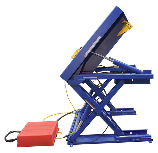 Centerline Dynamics Tilters Vestil Steel Electric Hydraulic Ground Lift Table with Tilt 44 In. x 52 In. 4000 Lb. Capacity