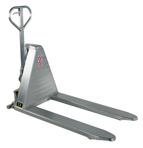 Centerline Dynamics Tote Lifters Vestil Stainless Steel Hand Pump Tote Lift 60 In. x 27 In. x 48 In. 2000 Lb. Capacity Blue