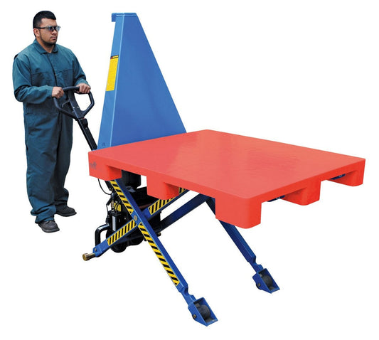 Centerline Dynamics Tote Lifters Vestil Steel Dual Power Tote Lifter Charger 67 In. x 26-3/4 In. x 50-1/2 In. 2200 Lb. Capacity