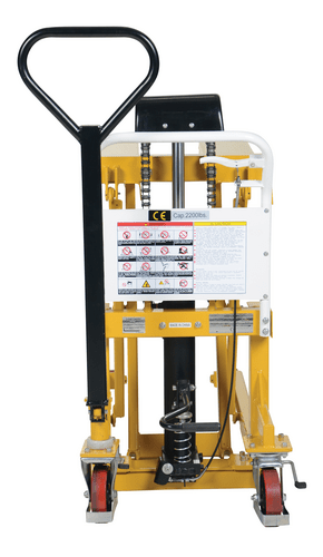 Centerline Dynamics Tote Lifters Vestil Steel Tote-A-Load Ergonomic Foot Pump Hydraulic Power Fork Size 21 In. x 43 In. 2,200 Lb. Capacity