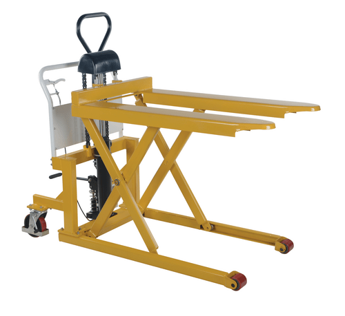 Centerline Dynamics Tote Lifters Vestil Steel Tote-A-Load Ergonomic Foot Pump Hydraulic Power Fork Size 27 In. x 43 In. 2,200 Lb. Capacity