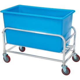 Centerline Dynamics Tub Carts Winholt Aluminum Bulk Mover 8 Bushel 30-8-AL/BL with Blue Tub38-1/2"L x 22"W x 32"H