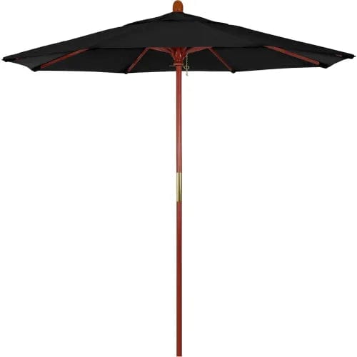 california umbrella 7.5 patio umbrella California Umbrella 7.5 ft. Wood Market Umbrella (Sunbrella Black)