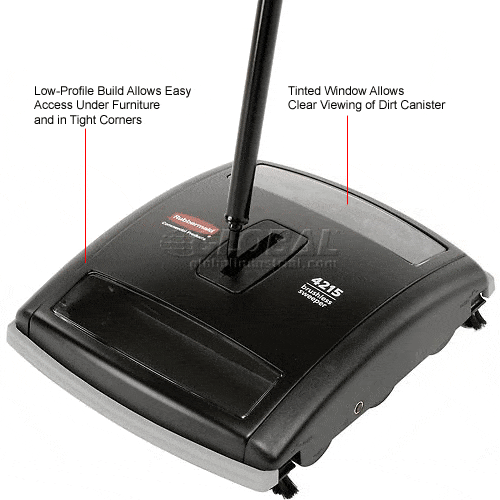 Centerline Dynamics Vacuums Rubbermaid Mechanical Brushless Sweeper, 7-1/2" Cleaning Width