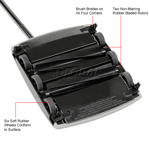 Centerline Dynamics Vacuums Rubbermaid Mechanical Brushless Sweeper, 7-1/2" Cleaning Width