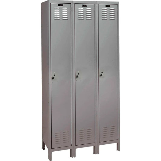 Centerline Dynamics ValueMax Lockers Dark Gray / Assembled Hallowell ValueMax 1-Tier 3 Door Locker, 36"W x 15"D x 78"H