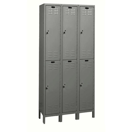 Centerline Dynamics ValueMax Lockers Dark Gray / Assembled Hallowell ValueMax 2-Tier 6 Door Locker, 36"W x 15"D x 78"H