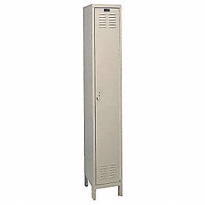 Centerline Dynamics ValueMax Lockers Tan / Assembled Hallowell ValueMax 1-Tier 1 Door Locker, 12"W x 15"D x 78"H