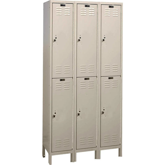 Centerline Dynamics ValueMax Lockers Tan / Assembled Hallowell ValueMax 2-Tier 6 Door Locker, 36"W x 15"D x 78"H