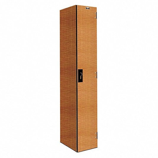 Centerline Dynamics VersaMax Phenolic Lockers Padlock Ready Hallowell VersaMax Phenolic Locker, 12"W x 18"D x 72"H, Figured Annigre, Single Tier, 1-Wide, Assembled